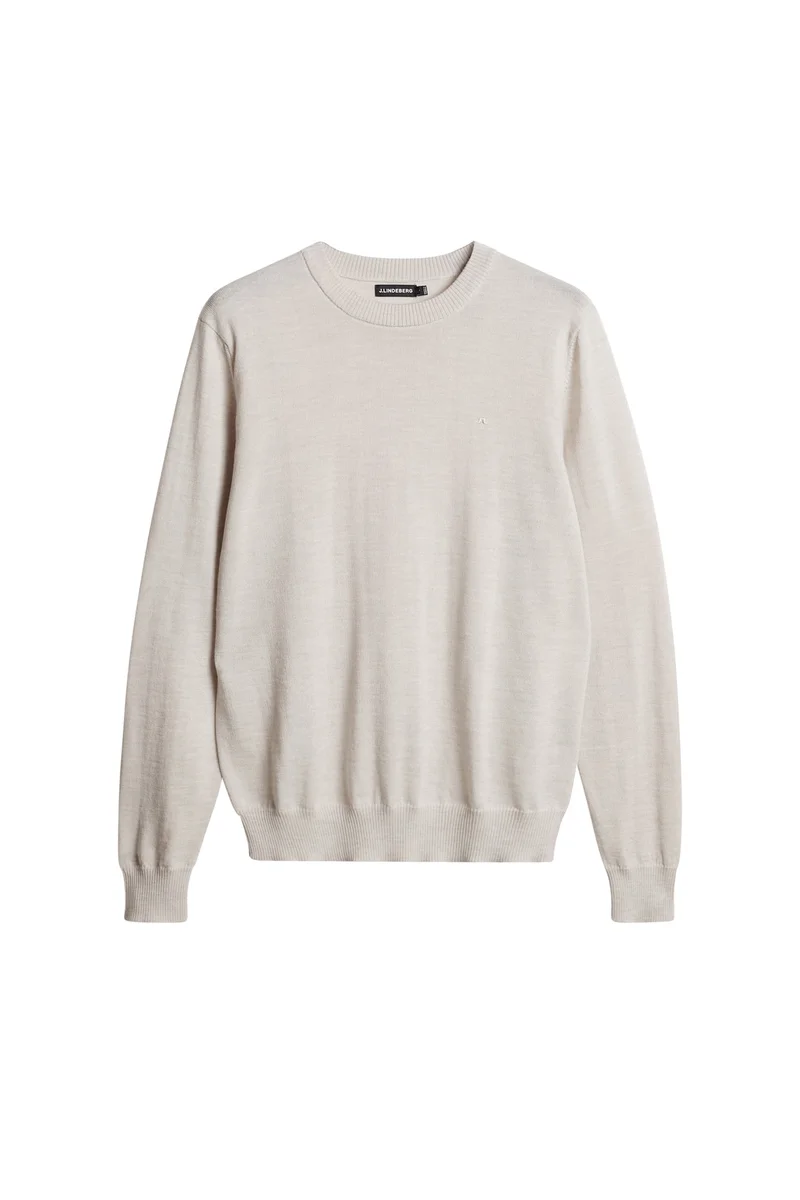 Image of Keane Merino Crew Neck Sweater / Moonbeam Melange