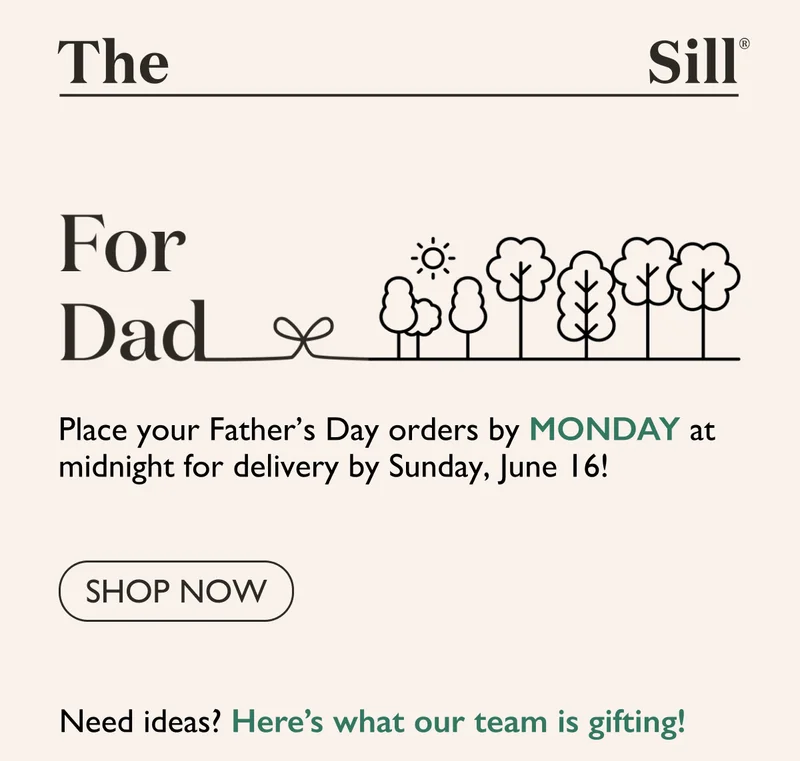 Place your Father's Day orders by MONDAY at midnight for delivery by Sunday, June 16! Shop now.