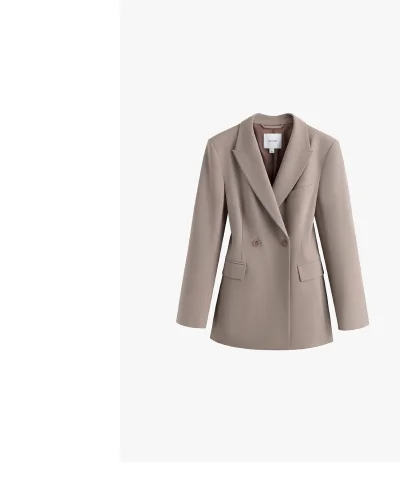 Wool Cinched Blazer Clay