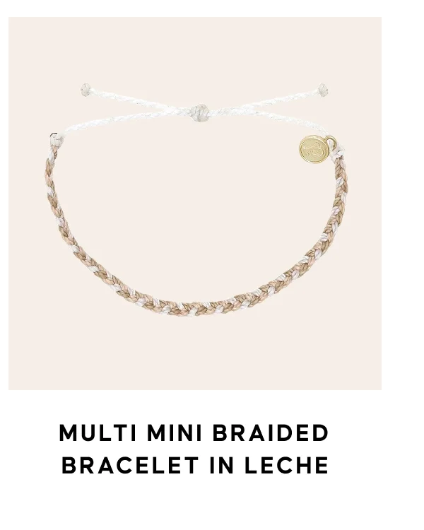 Multi Mini Braided Bracelet in Leche