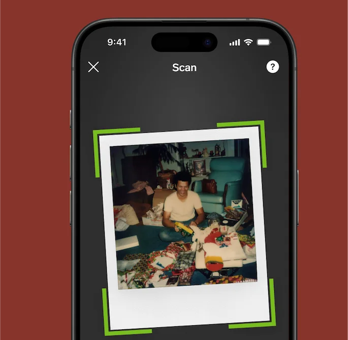 iPhone showcasing the Polaroid App