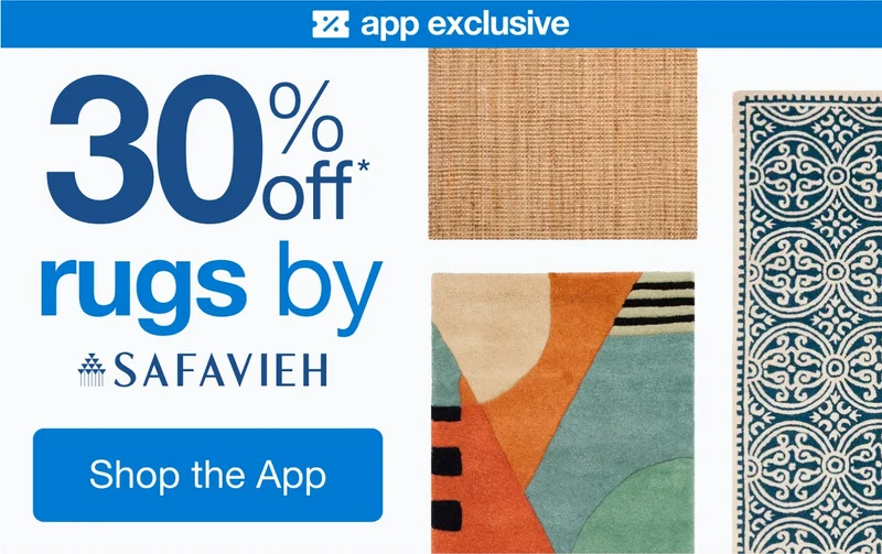 Shop an App-Exclusive 30% Off* Safavieh Rugs