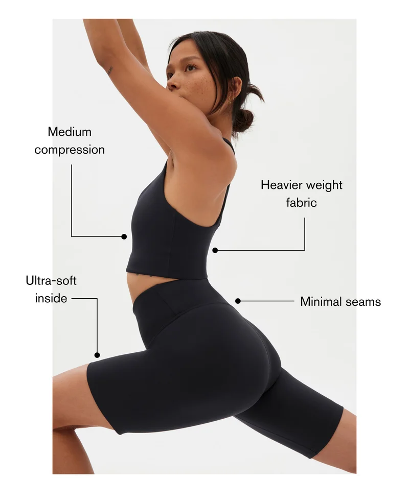 You’ll love living in Luxe:  Heavier weight fabric. Stay warm and cozy. Medium compression. Fits just right. Minimal seams. Move (or lounge) effortlessly.  Ultra soft inside. Go anywhere–or nowhere at all–in absolute luxury.