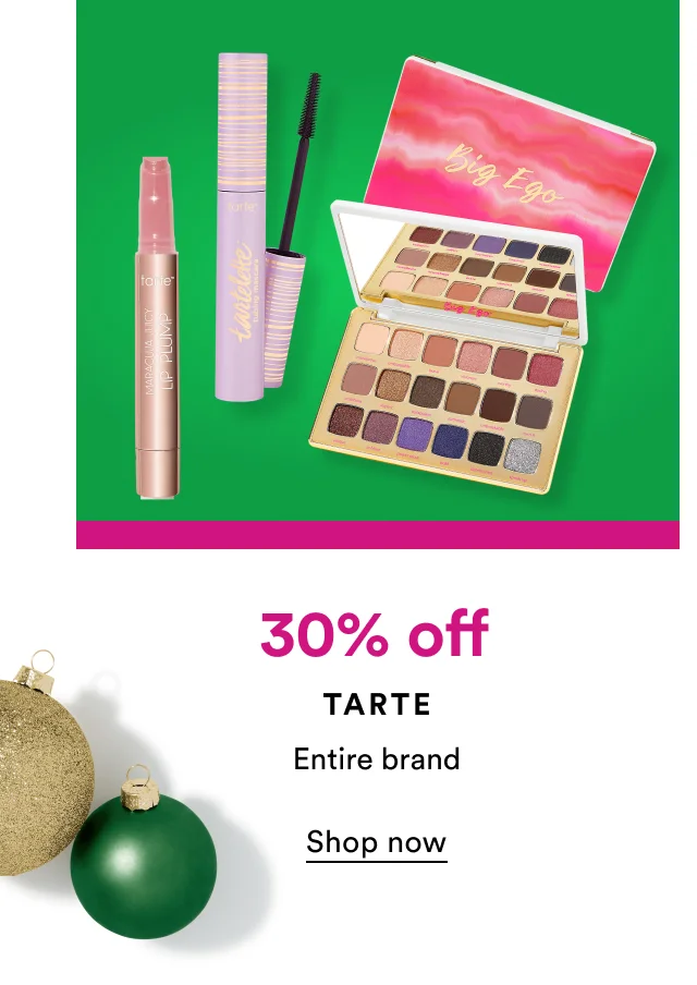 30% off | Tarte | Shop now