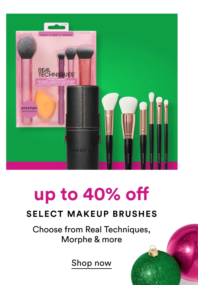 Up to 40% off | Select Makeup Brushes | Shop now