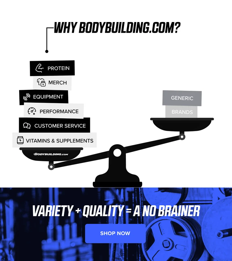 Why bodybuilding.com - turn images on. Variety and equality = no brainer