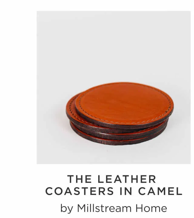The Leather Coasters In Camel