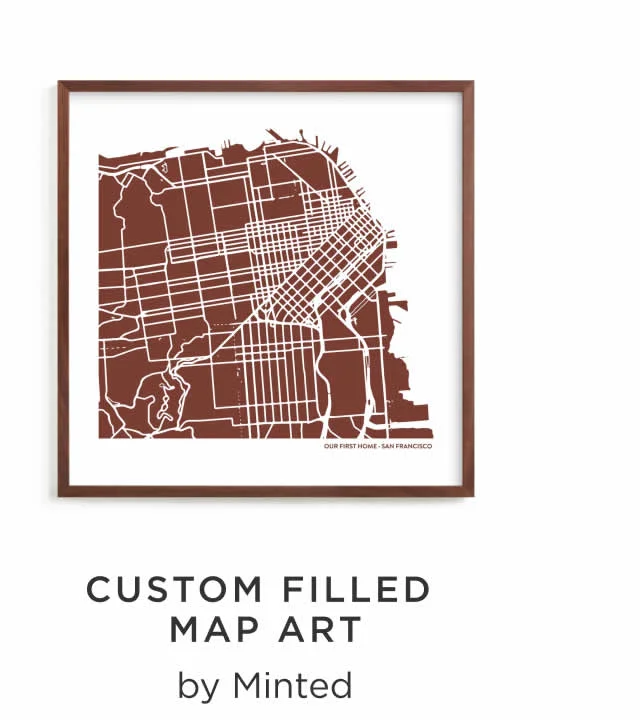 Custom Filled Map Art