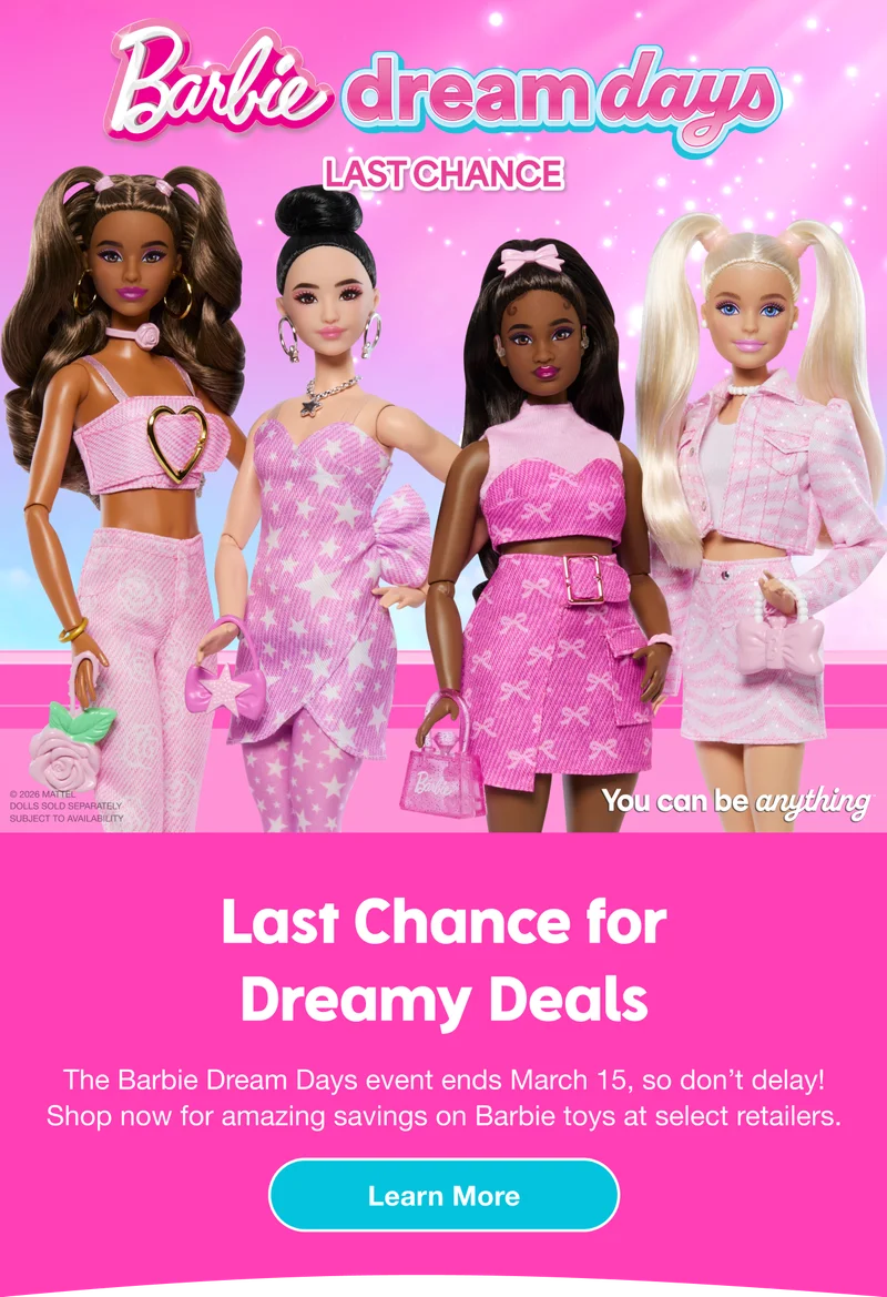 Last Chance for Dreamy Deals