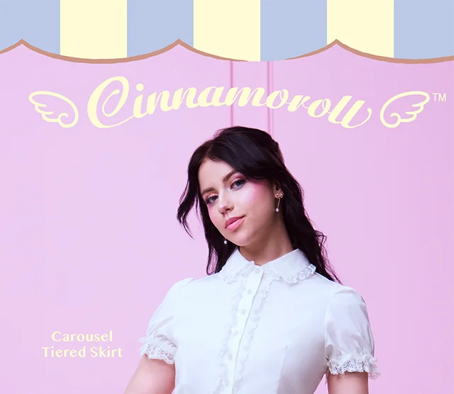 Cinnamoroll. Carousel Tiered Skirt Shown. Shop Now
