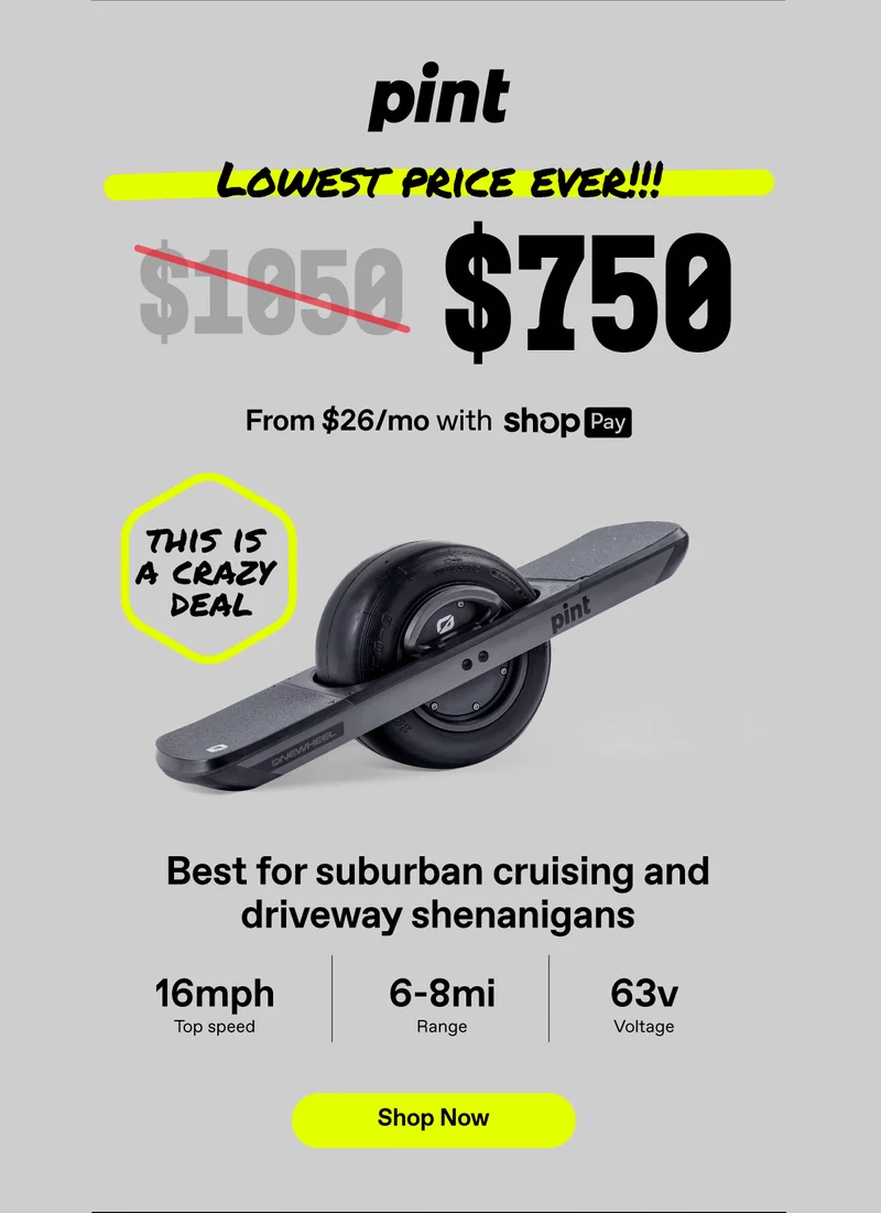 Onewheel Pint Black Friday