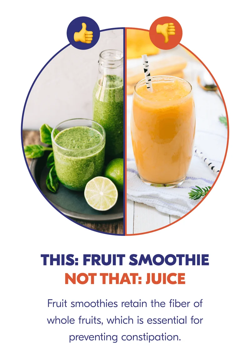 Drink a fruit smoothie, not juice!