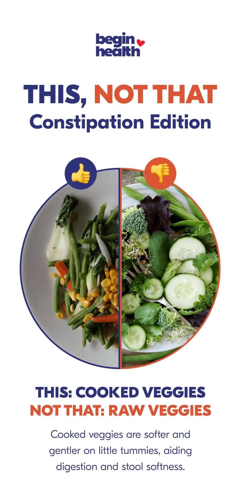 Eat cooked veggies, not raw!