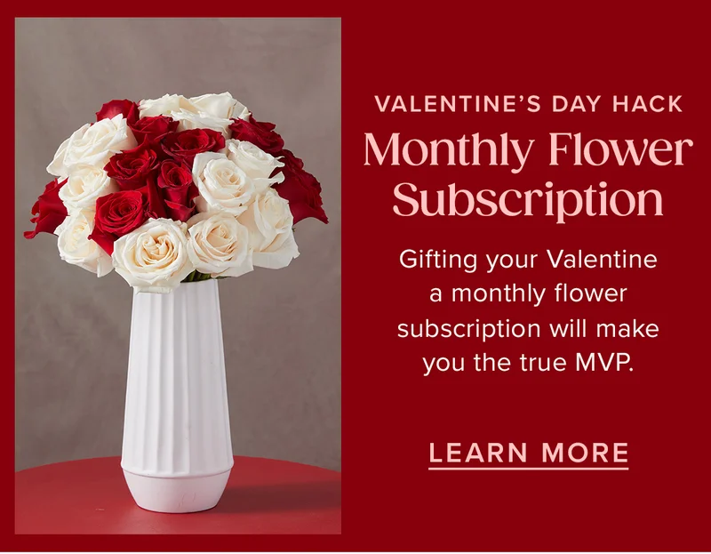 Valentine's Day Hack: Monthly Flower Subscription! Gifting your Valentine a monthly flower subscription will make you the true MVP. 25% off the first delivery with code BOUQSDAY. the first delivery. Use code BOUQSDAY