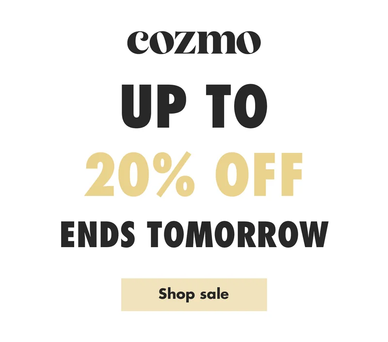 Up to 20% off ends tomorrow