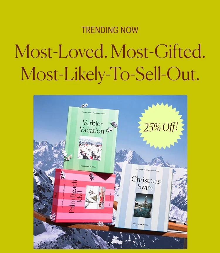 Trending Now: Most-Loved. Most-Gifted. Most-Likely-To-Sell-Out. 25% off the Slim Aarons Holiday Set!