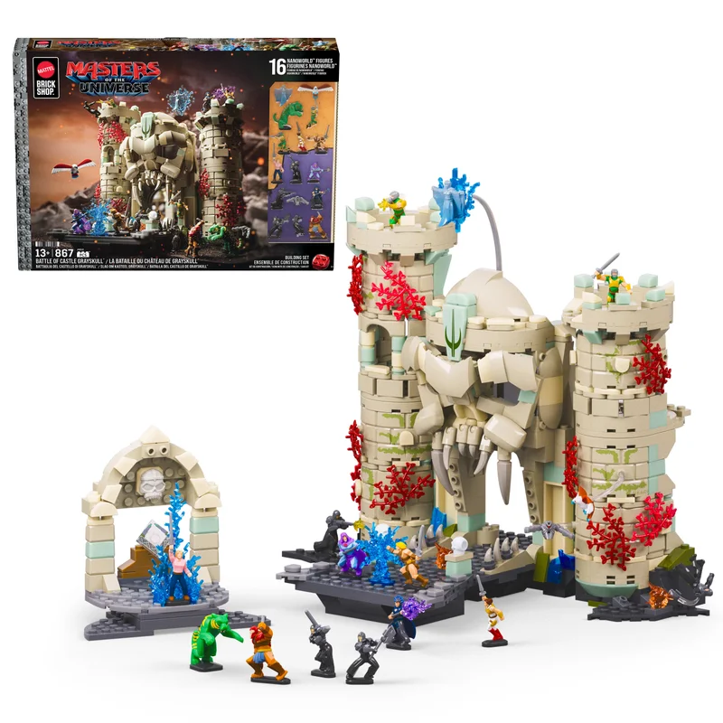 Image of Mattel Brick Shop Masters of the Universe Battle of Castle Grayskull Building Set