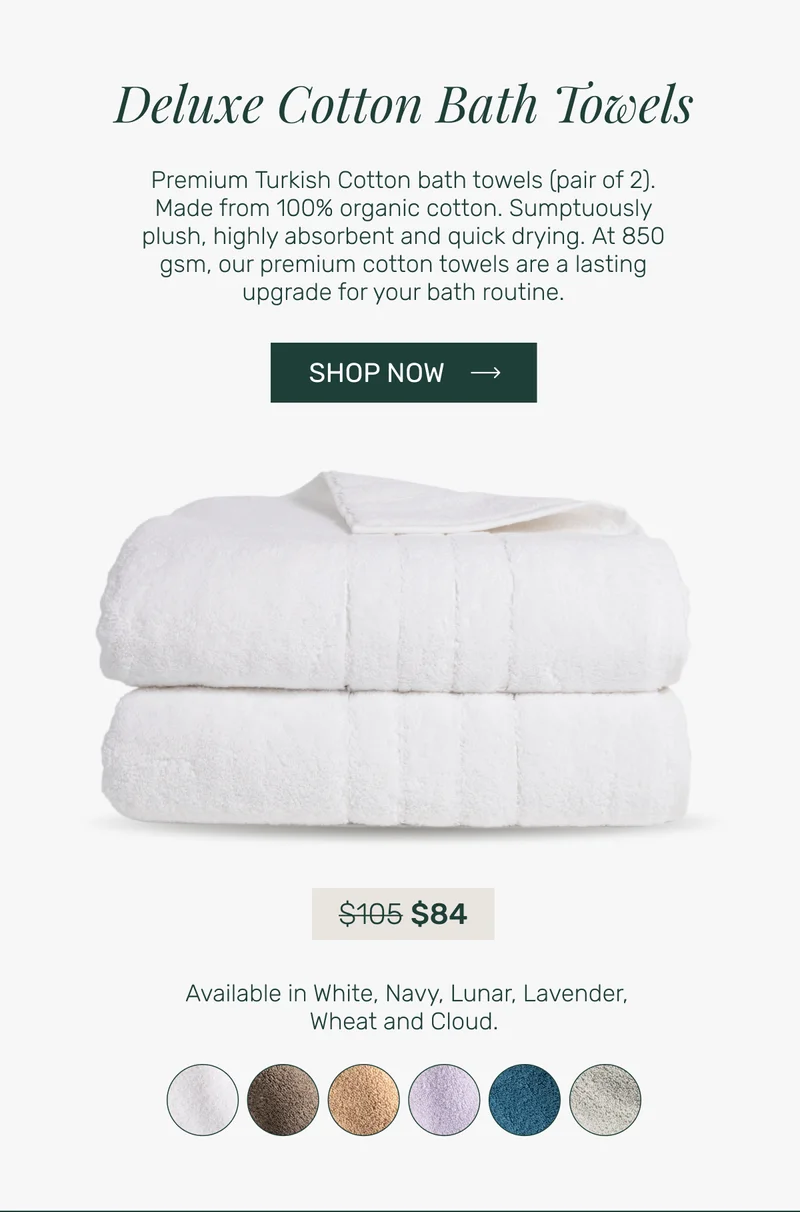 Deluxe Cotton Bath Towels