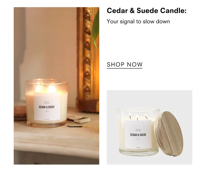 Cedar & Suede Soy Candle (3 Wick, 12.3oz)