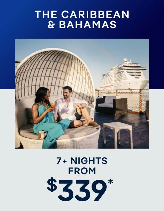 Caribbean & Bahamas – 7+ Nights – Click to View Cruises & Book Now