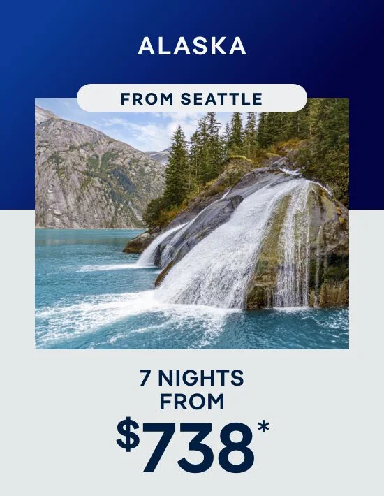 Alaska From Seattle – 7 Nights – Click to View Cruises & Book Now