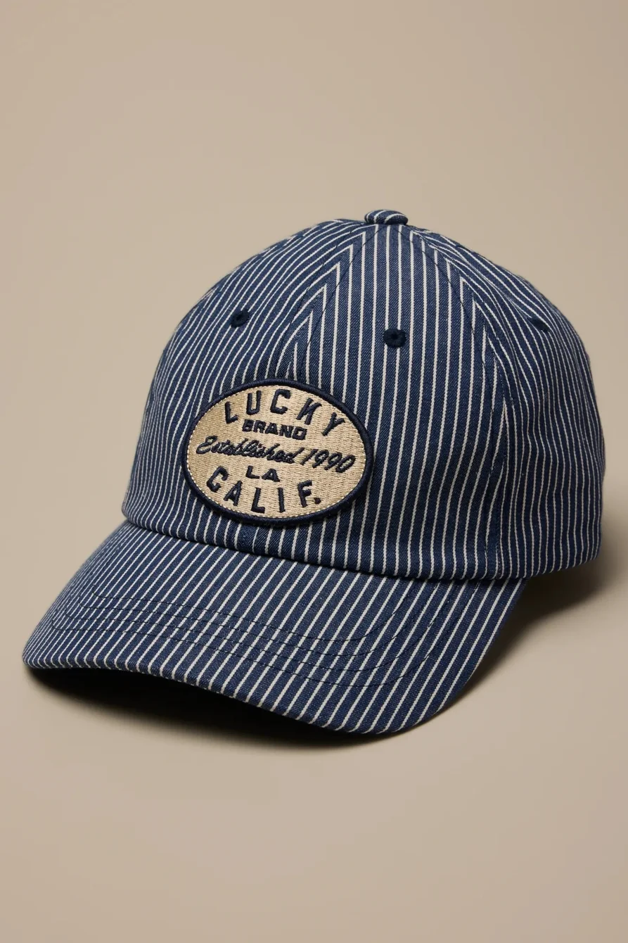 Image of Lucky Brand Striped Lucky Baseball in Blue White Stripe