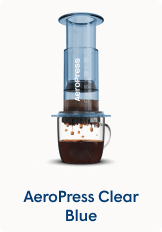 AeroPress Coffee Maker - Clear Blue