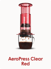 AeroPress Coffee Maker - Clear Red