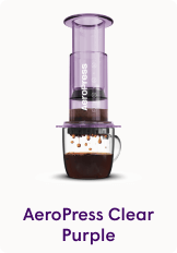 AeroPress Coffee Maker - Clear Purple