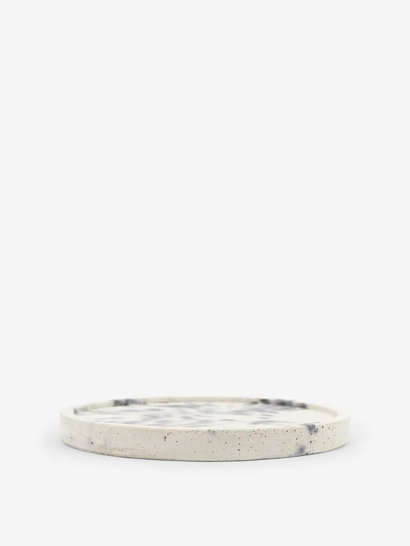 Image of Smith & Goat 18cm Round Tray - Charcoal and White