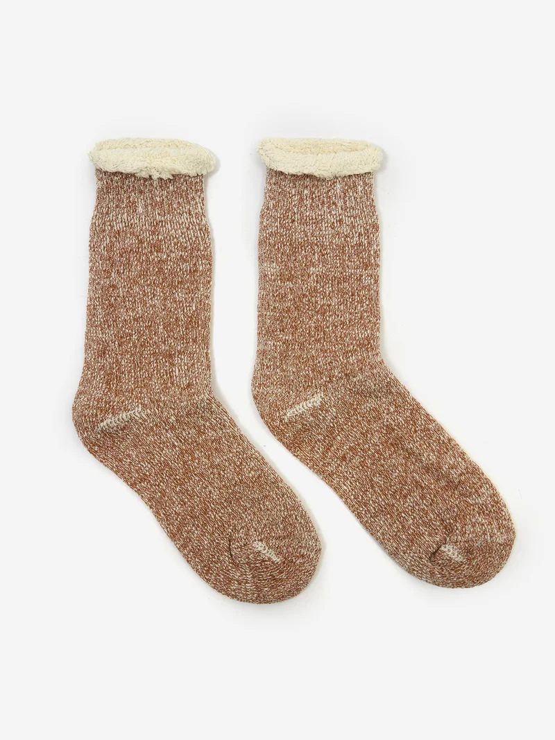 Image of Goodhood Worldwide Double Faced Socks - Coffee Brown