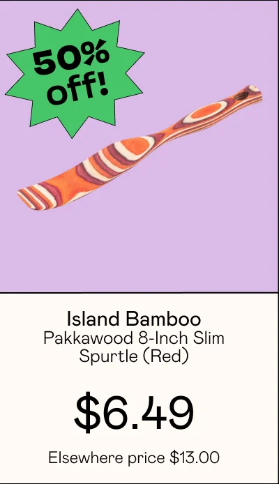 Pakkawood 8-Inch Slim Spurtle - Red