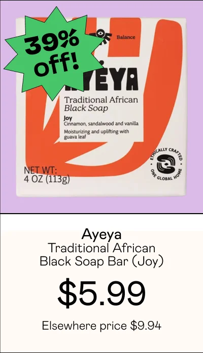 Traditional African Black Soap Bar - Joy