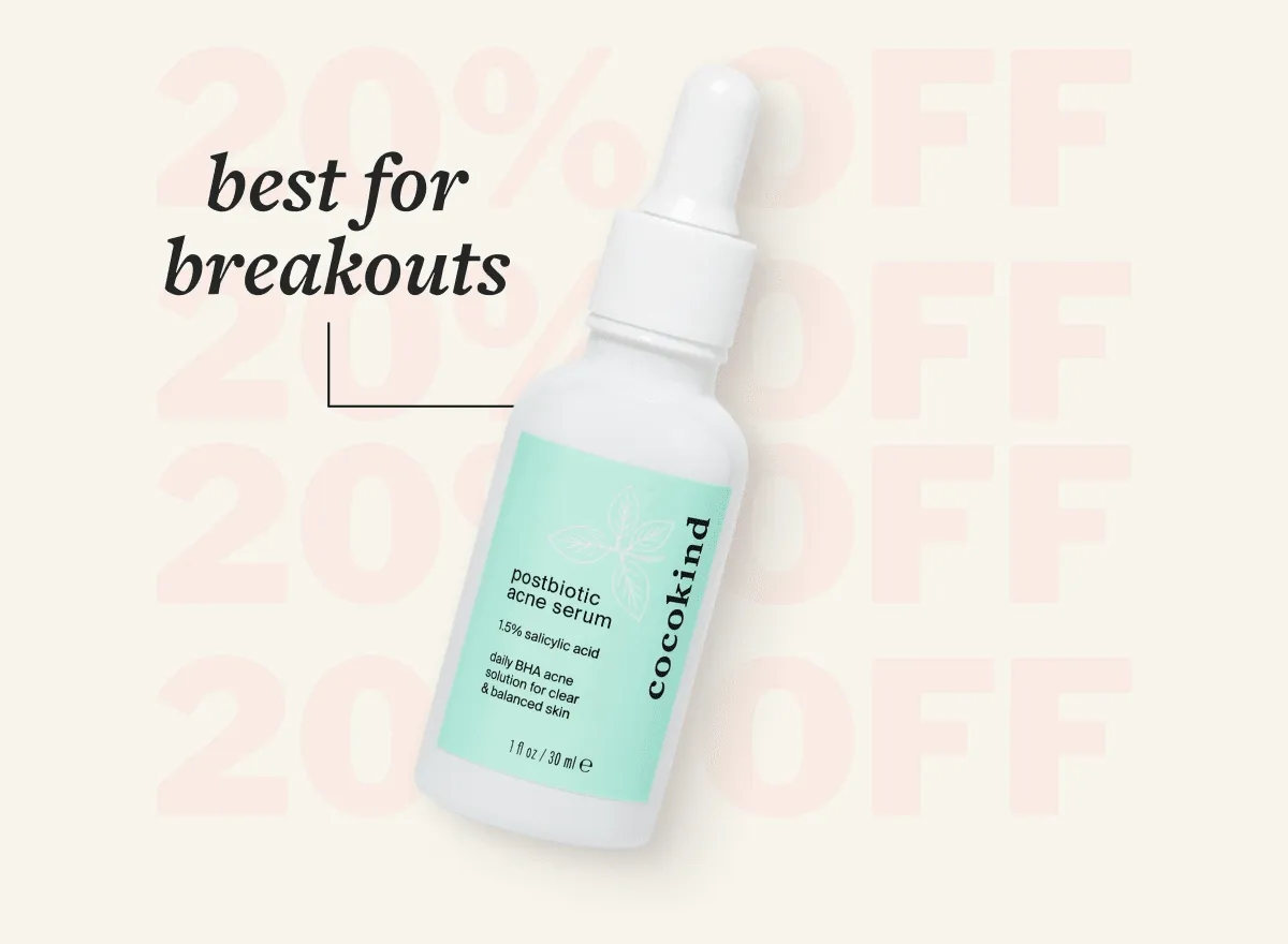 20% off best for breakouts