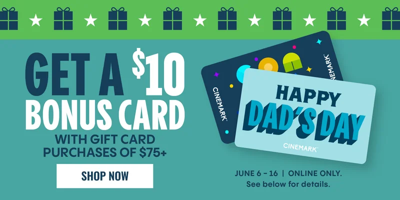 GET A $10 BONUS CARD WITH GIFT CARD PURCHASES OF $75+ | SHOP NOW | JUNE 6-16 | ONLINE ONLY. See below for details.