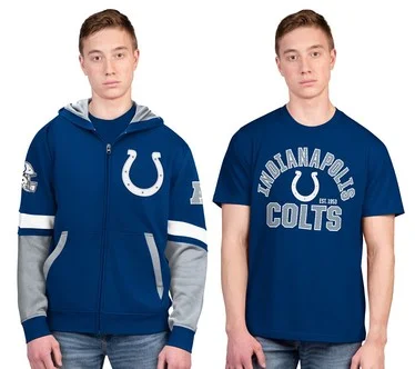 NFL Officially Licensed T-Shirt and Full-Zip Hoodie Combo