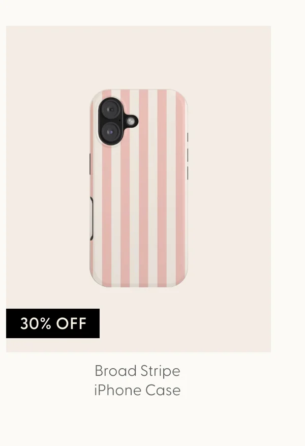 Broad Stripe - dusty pink and alabaster iPhone Case