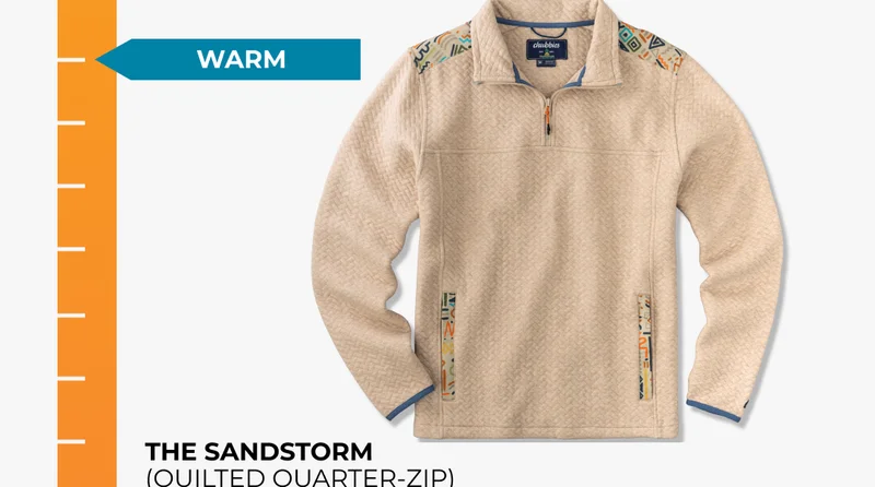 Quilted Quarter-Zip: The Sandstorm