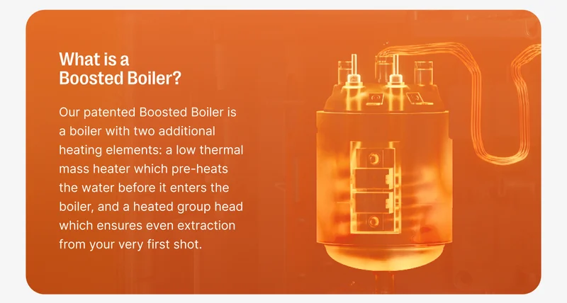 What is a boosted boiler? Our patented boosted boiler is a boiler with two additional heating elements