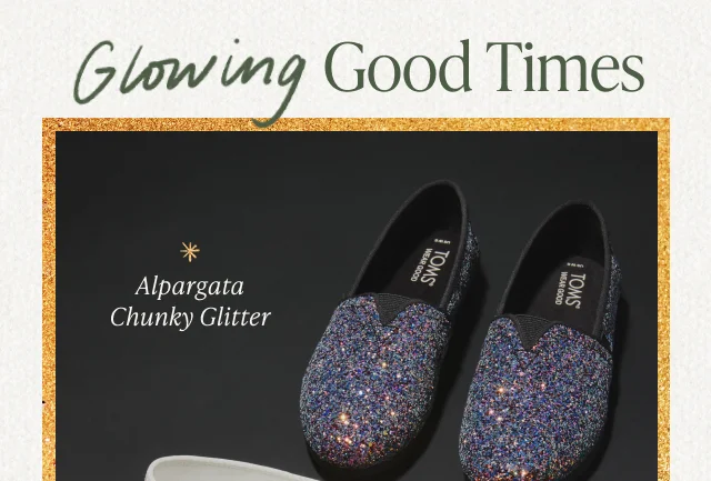 Alpargata Black Chunky Glitter