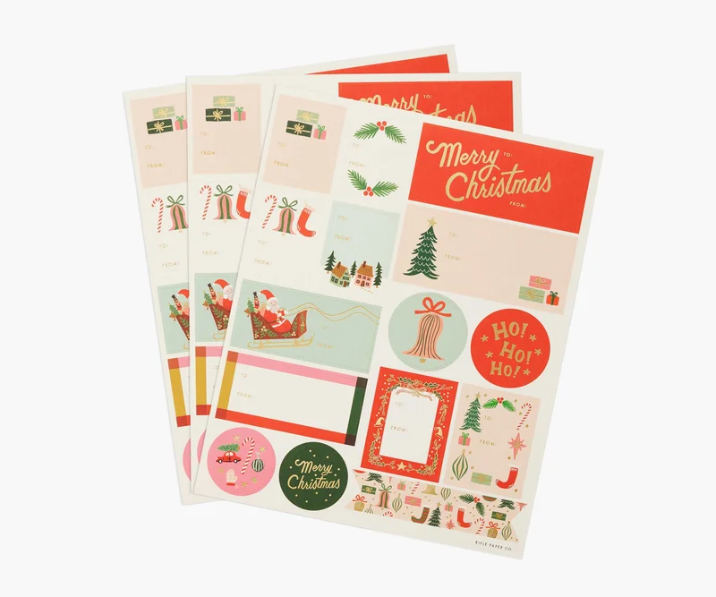 Image of Holiday Gift Stickers - Deck The Halls