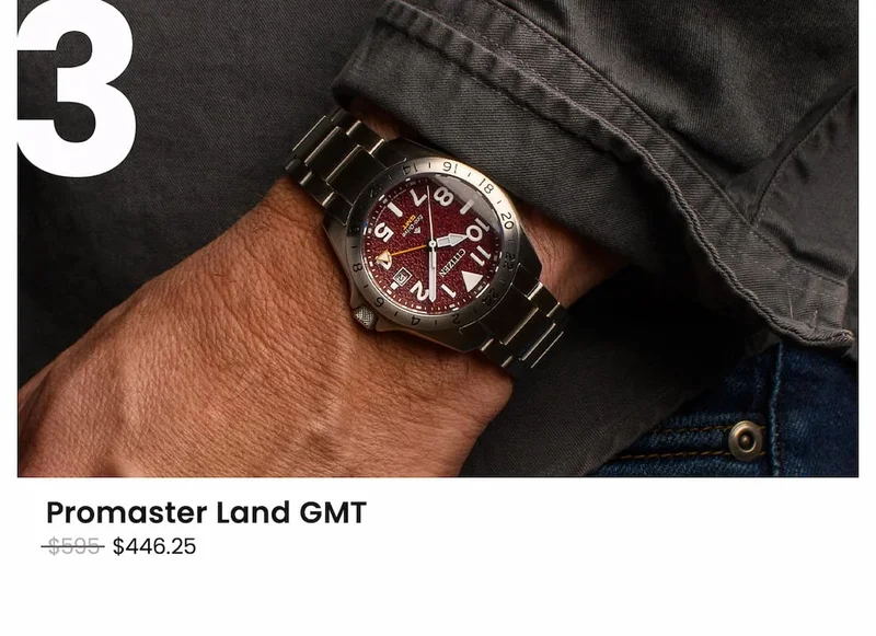 Promaster Land GMT WAS: $595  NOW: $446.25