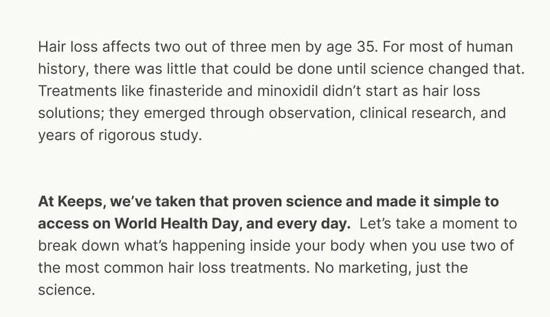 At Keeps we've taken proven science and made it simple to access