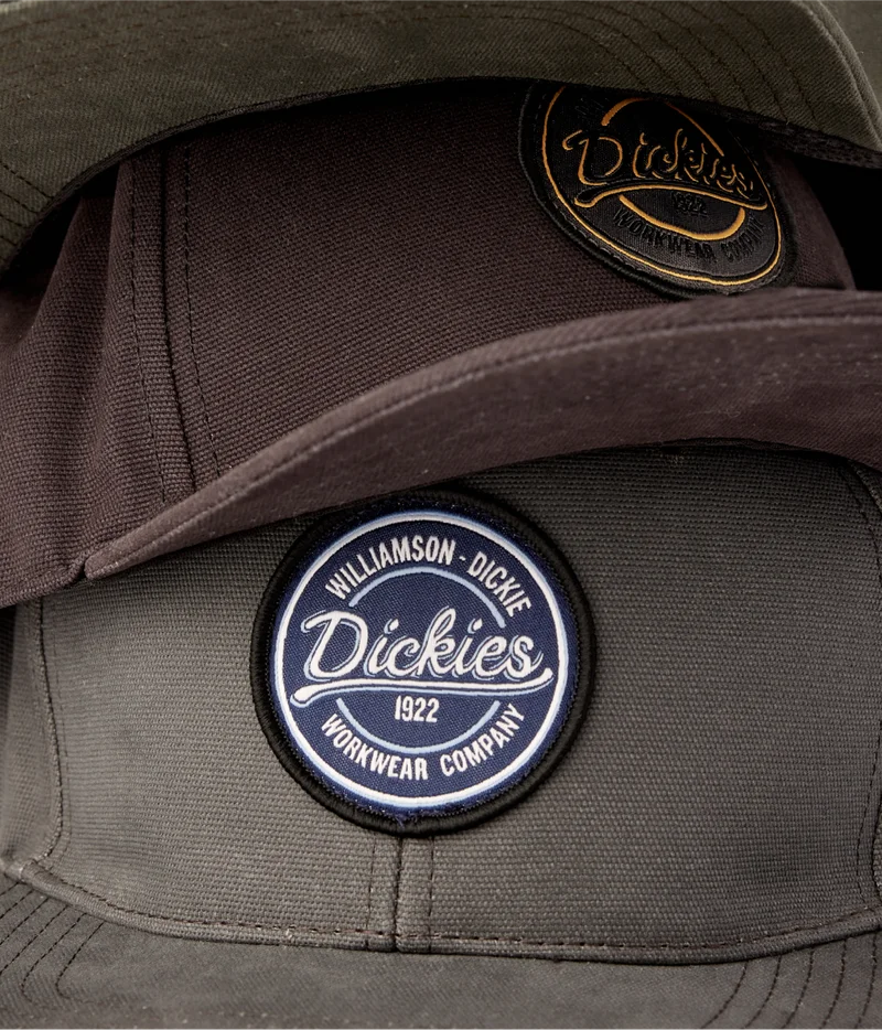 Dickies caps stacked on top of each other. Shop Hats.