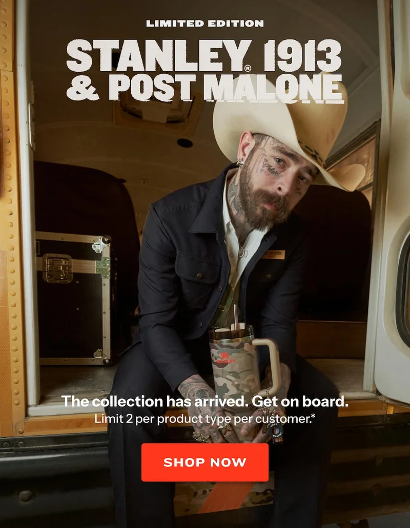 Stanley 1913 & Post Malone | The collection has arrived. Get on board.