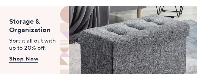 Storage & Organization sale price up to 20% Off