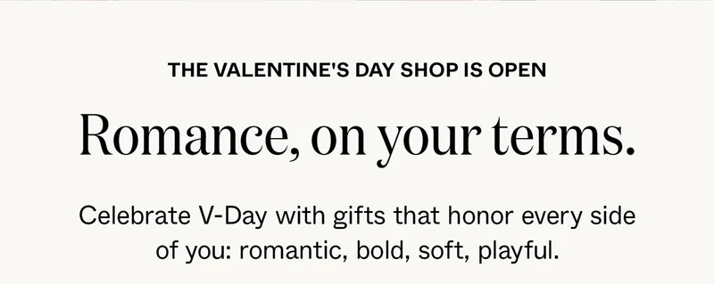 The Valentine's Day Shop is Open.