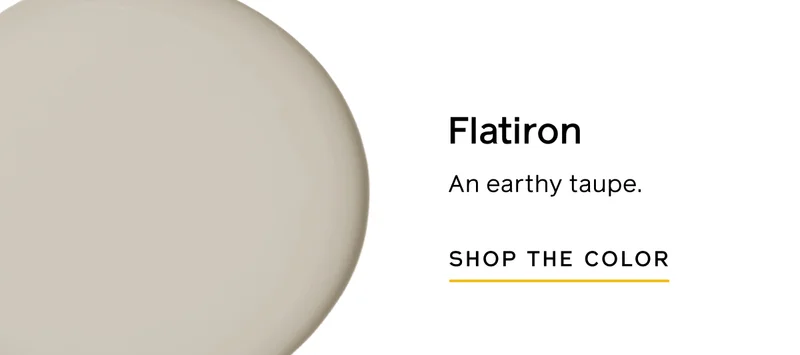 Flatiron: An earthy taupe. SHOP THE COLOR