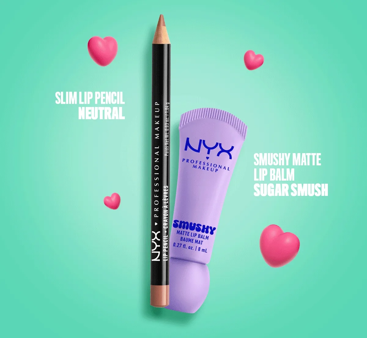 SLIM LIP PENCIL AND SMUSHY MATTE LIP BALM