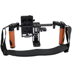 CAMVATE Director's Monitor Cage Kit with Dual Handle Grips and Neck Strap